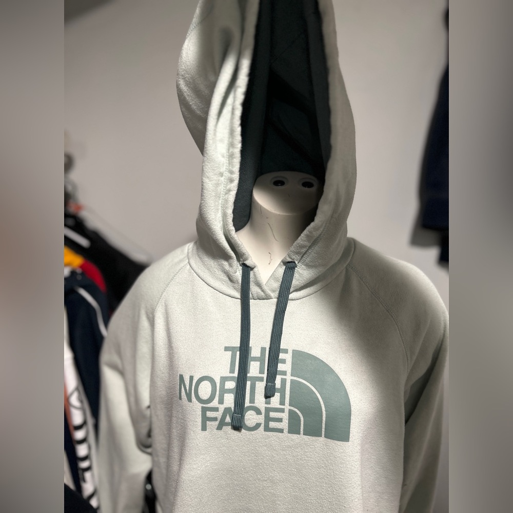 Light green north face hoodie